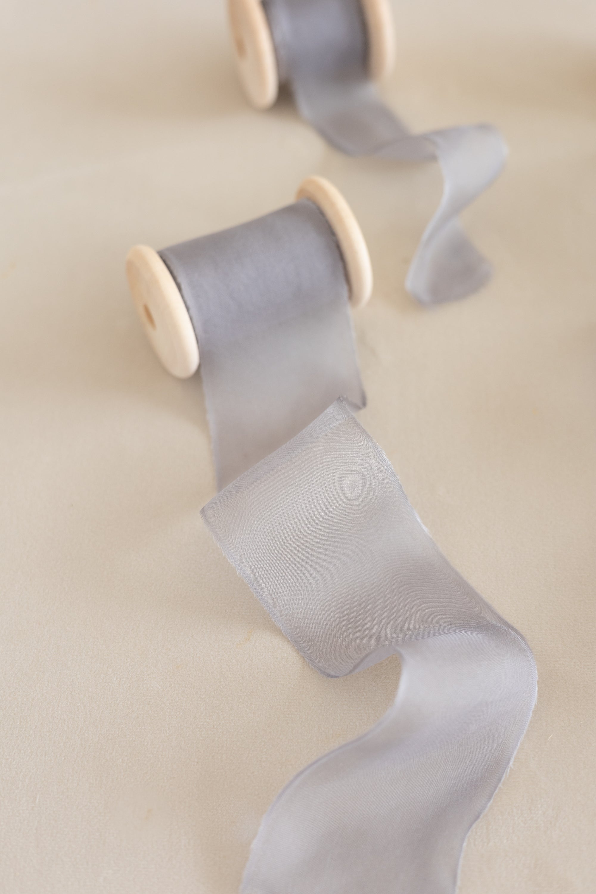 Gauze Silk Ribbon：Dove Gray