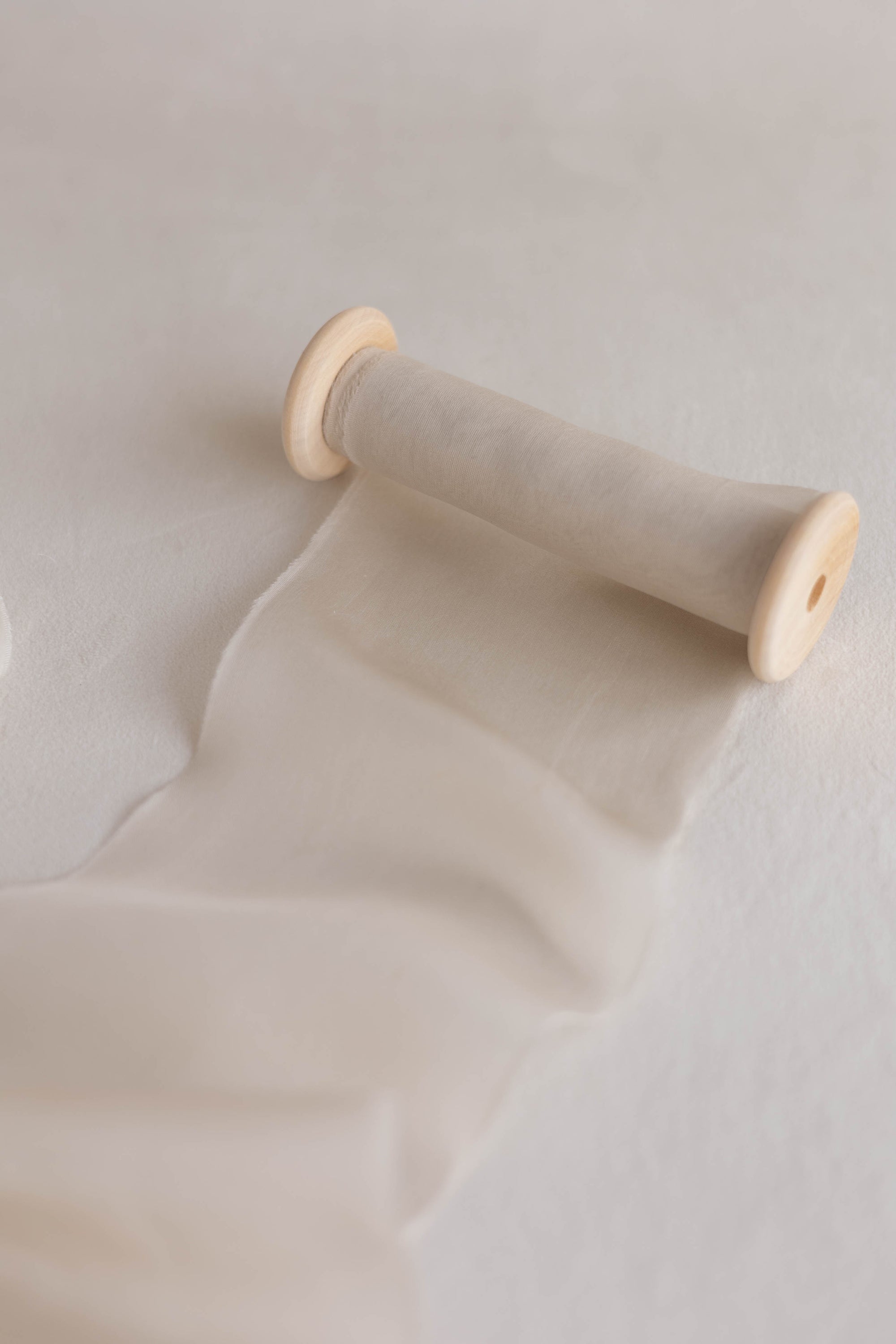 Gauze Silk Ribbon (Slightly Thicker)：Linen Glow