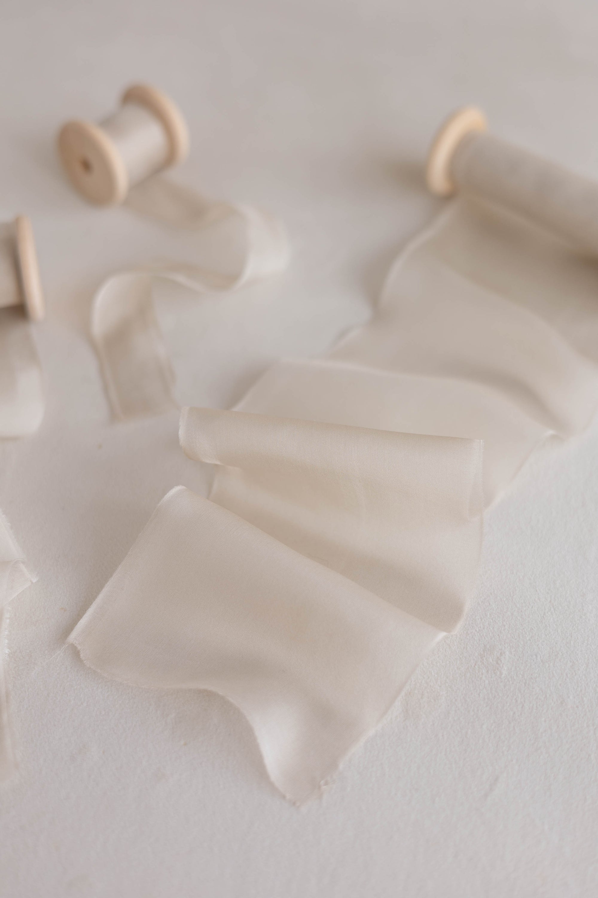 Gauze Silk Ribbon (Slightly Thicker)：Linen Glow