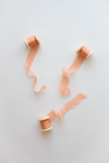 Gauze Silk Ribbon：Pastel Orange
