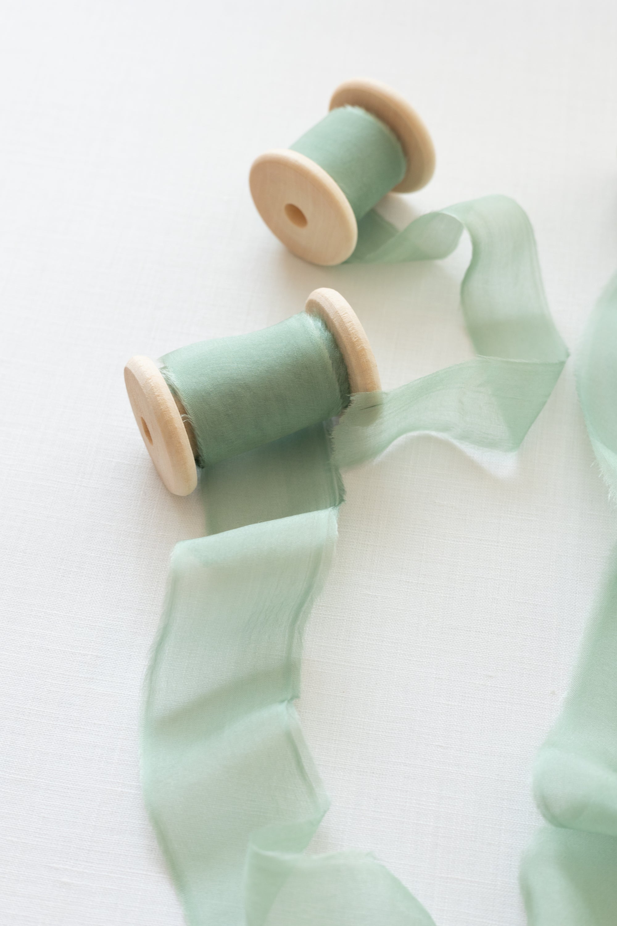 Gauze Silk Ribbon：Pea Pod Green