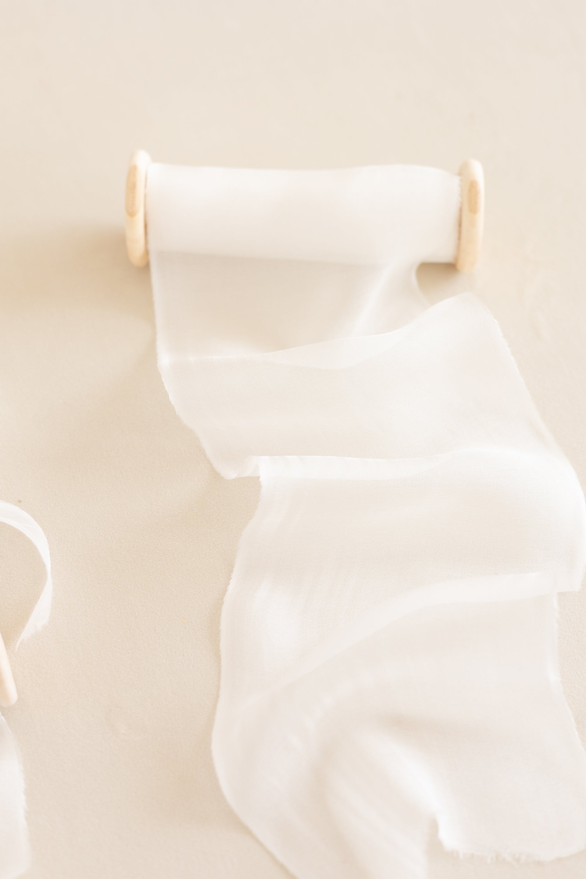 Gauze Silk Ribbon：Pure White