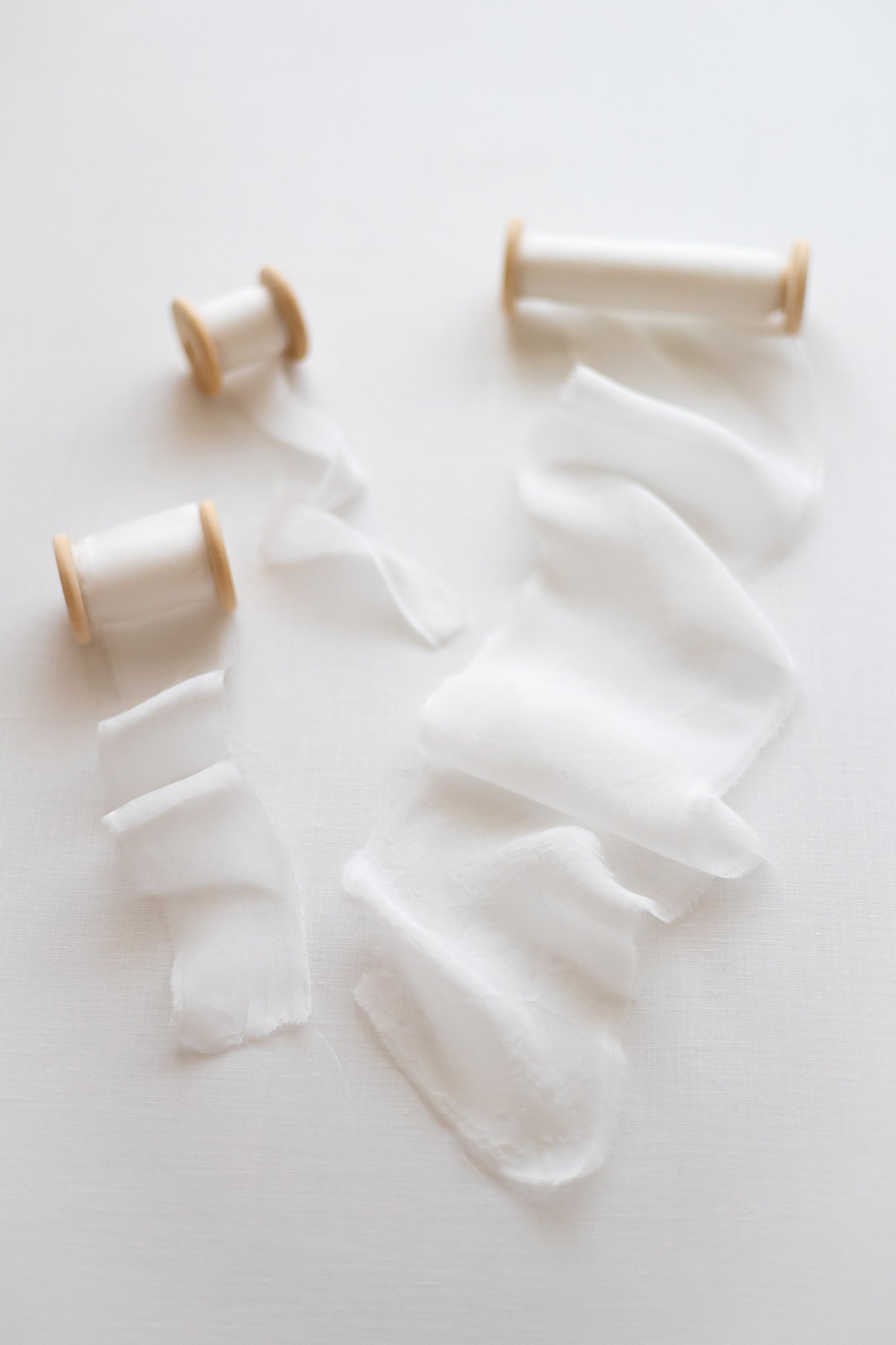Gauze Silk Ribbon：Pure White