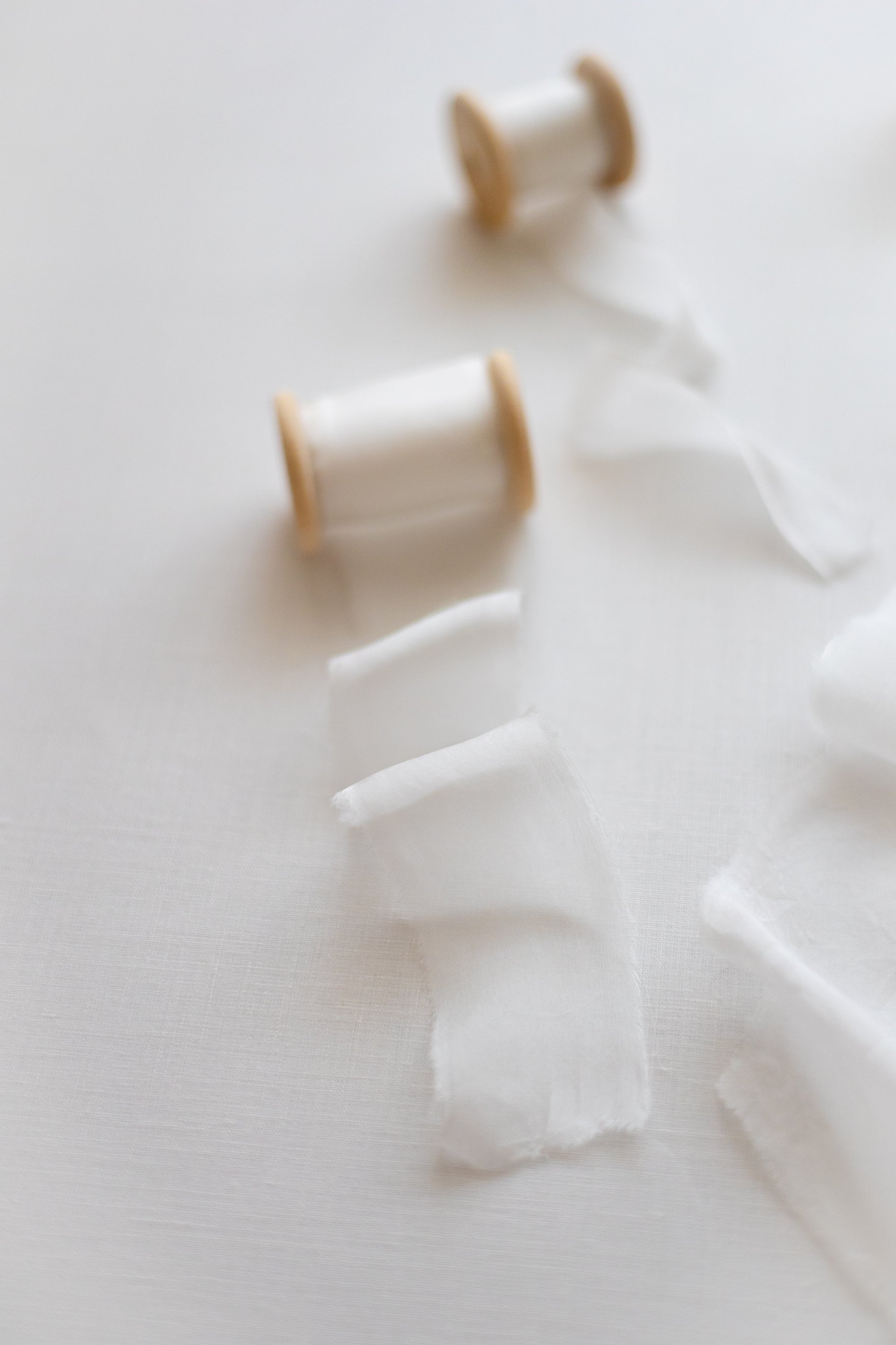 Gauze Silk Ribbon：Pure White