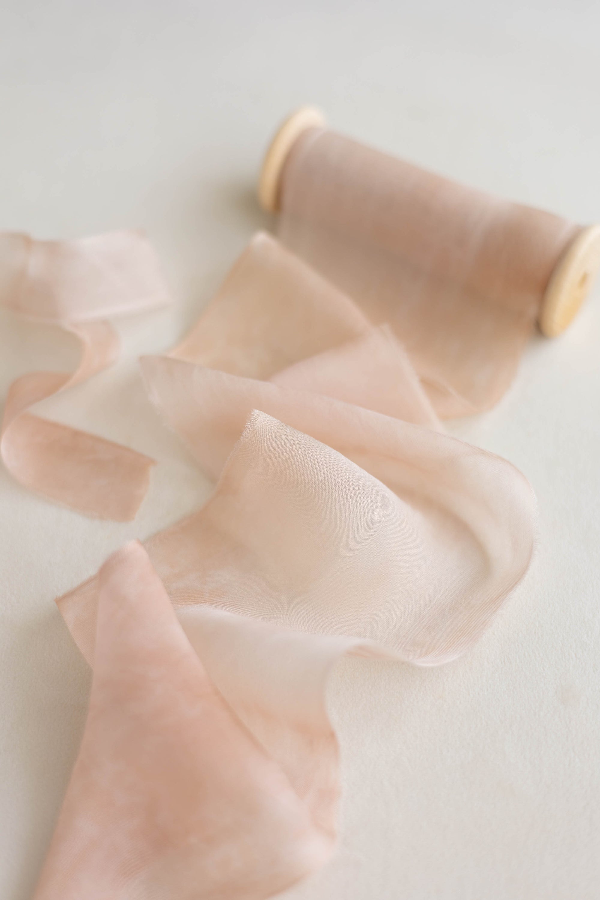 Marble Gauze Silk Ribbon：Rosy Cloud Haze