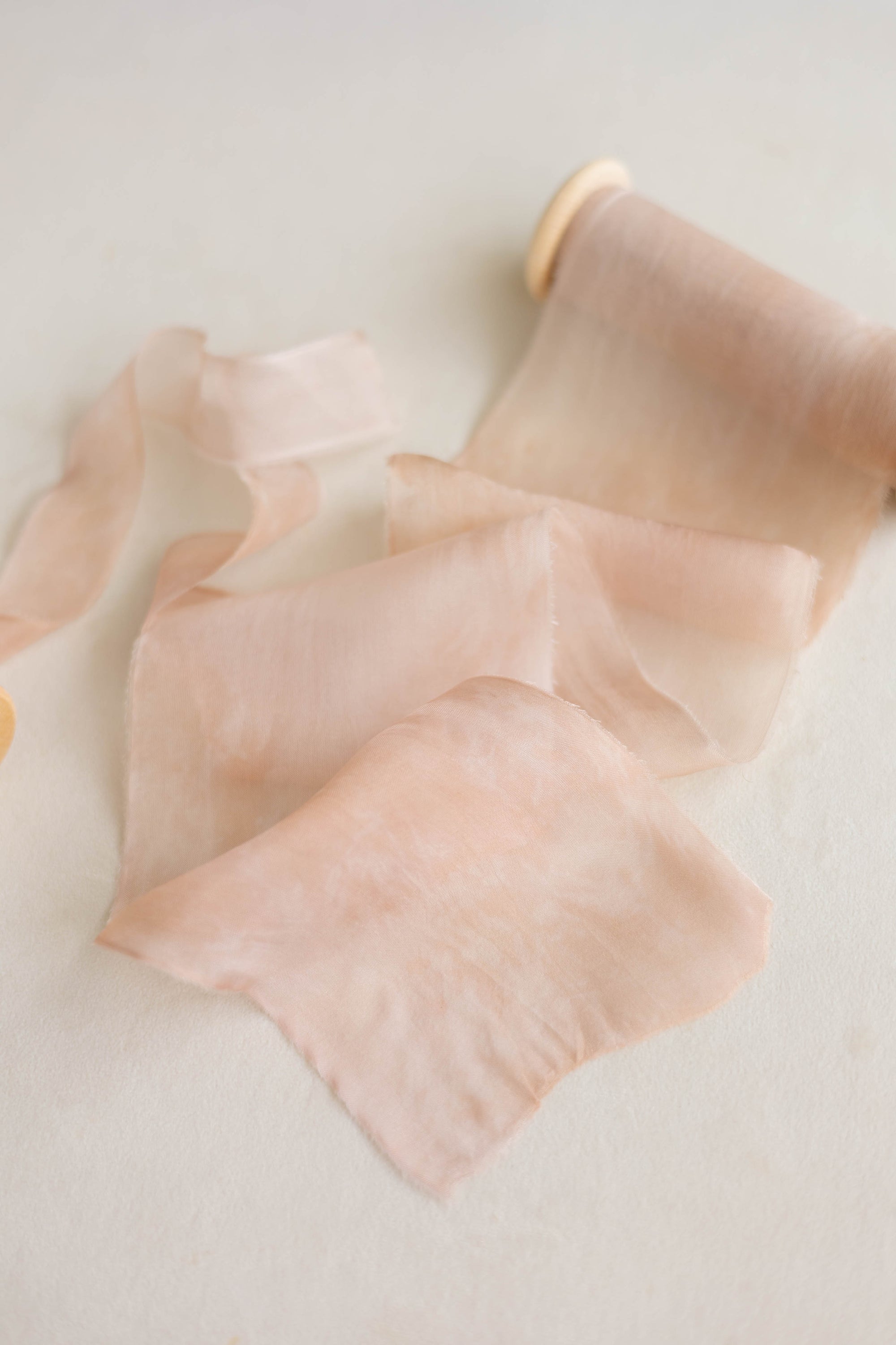 Marble Gauze Silk Ribbon：Rosy Cloud Haze