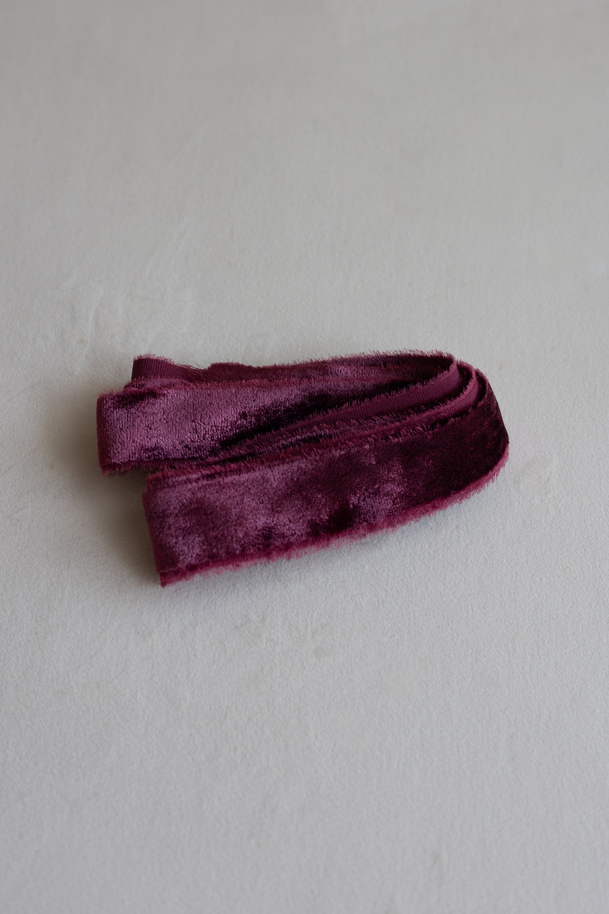 Velvet Silk Ribbon：Wine Red