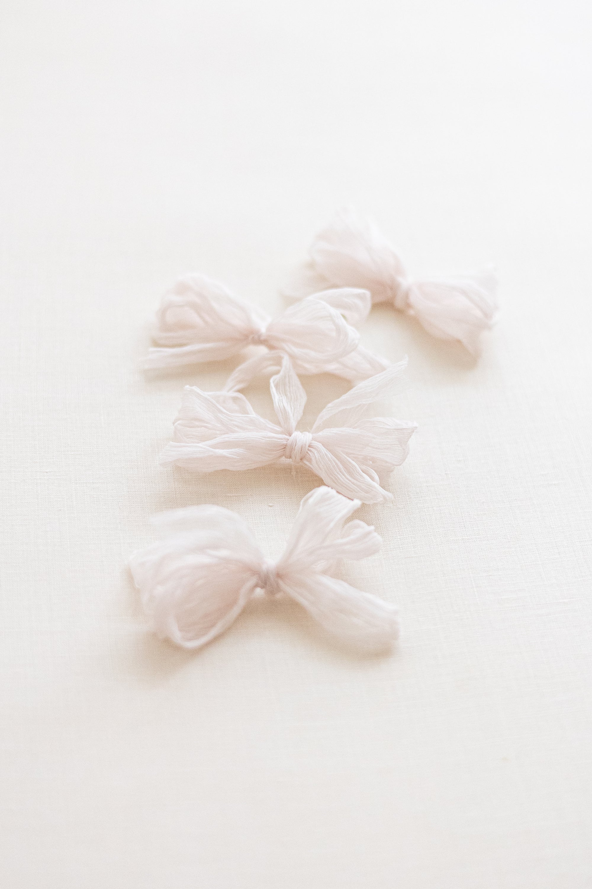 Crinkle Silk Ribbon：Beige Pink