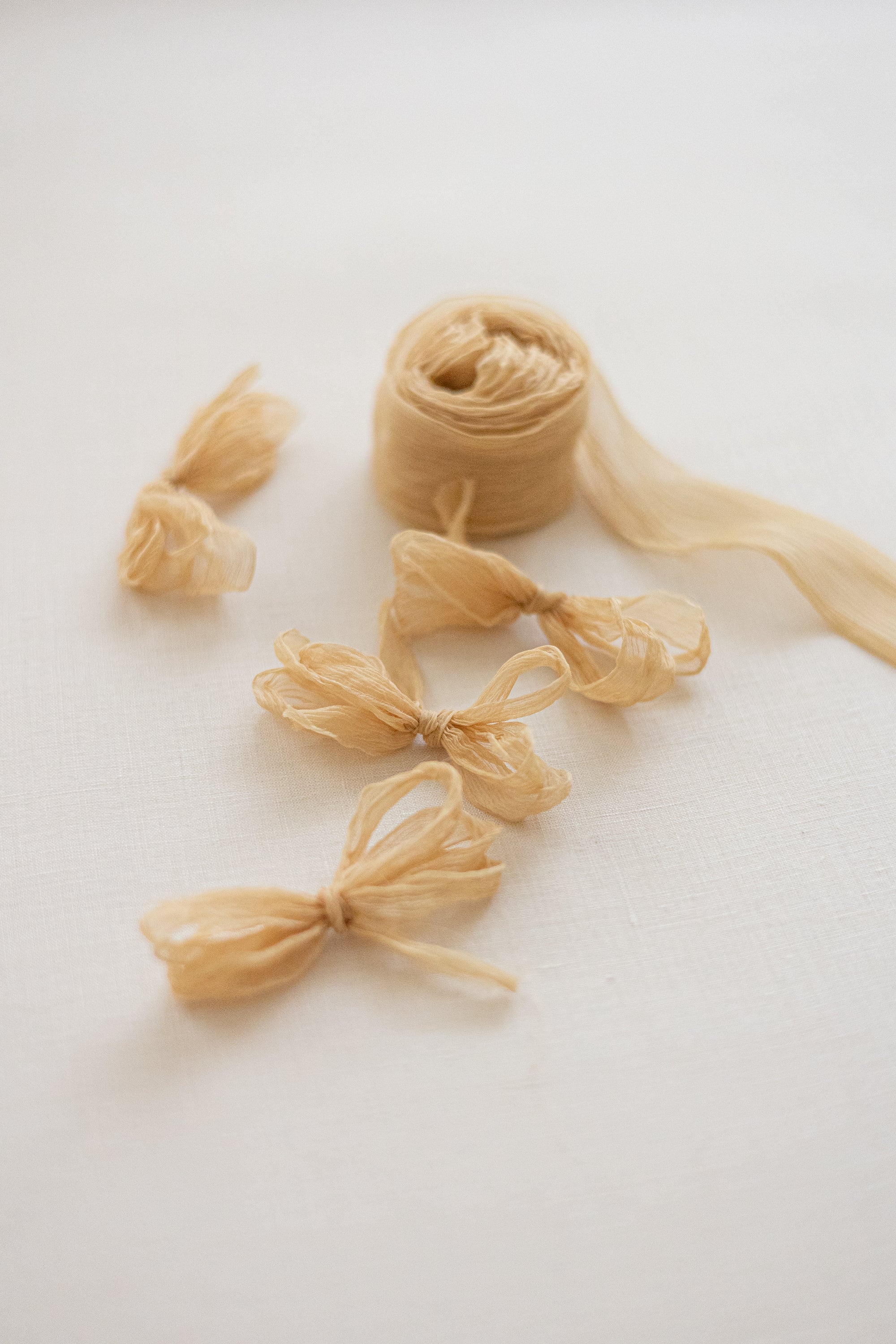 Crinkle Silk Ribbon：Mustard Seed
