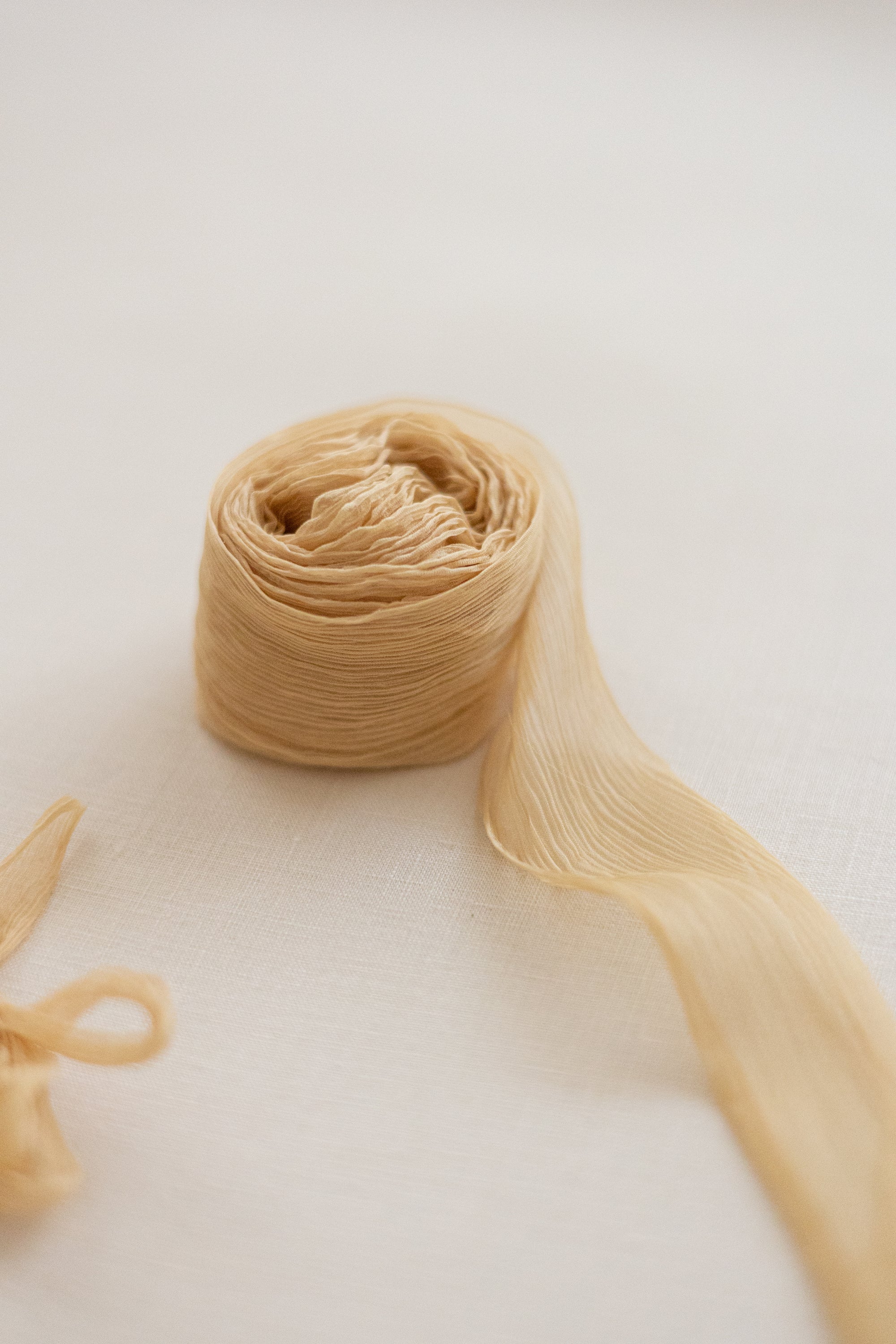 Crinkle Silk Ribbon：Mustard Seed