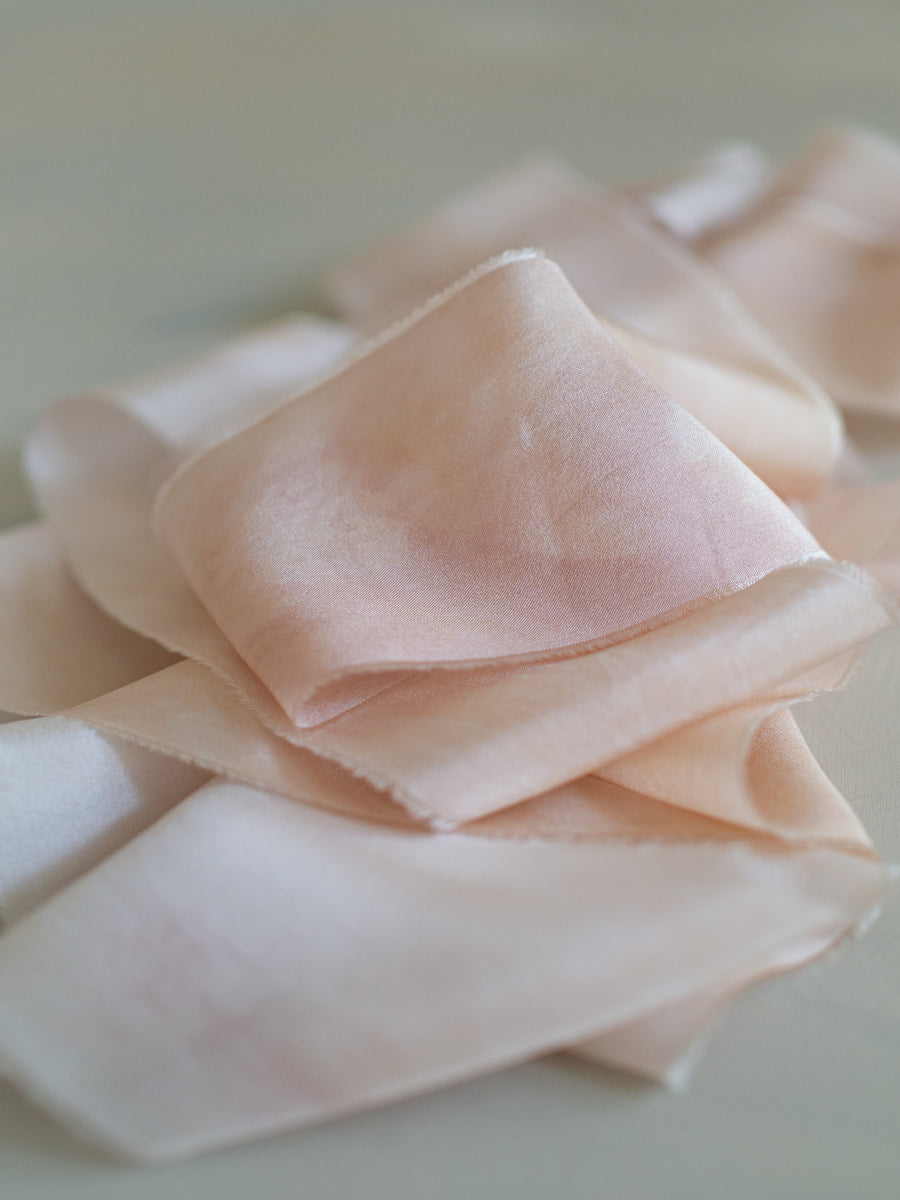 Marble Original Silk Ribbon：Peach Fuzz
