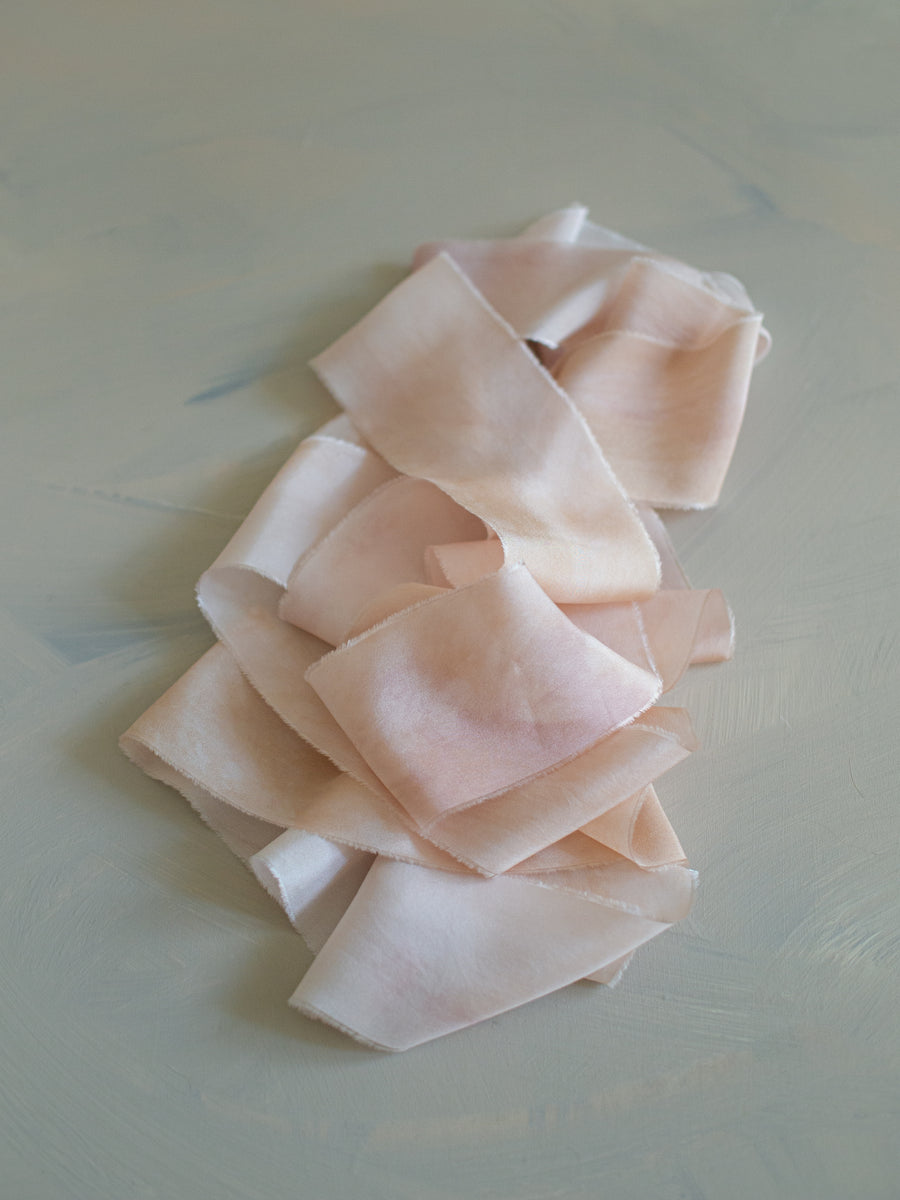 Marble Original Silk Ribbon：Peach Fuzz