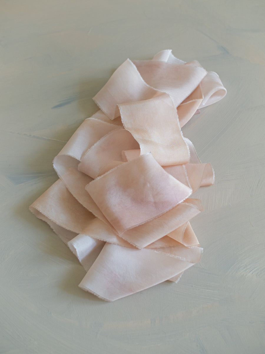 Marble Original Silk Ribbon：Peach Fuzz