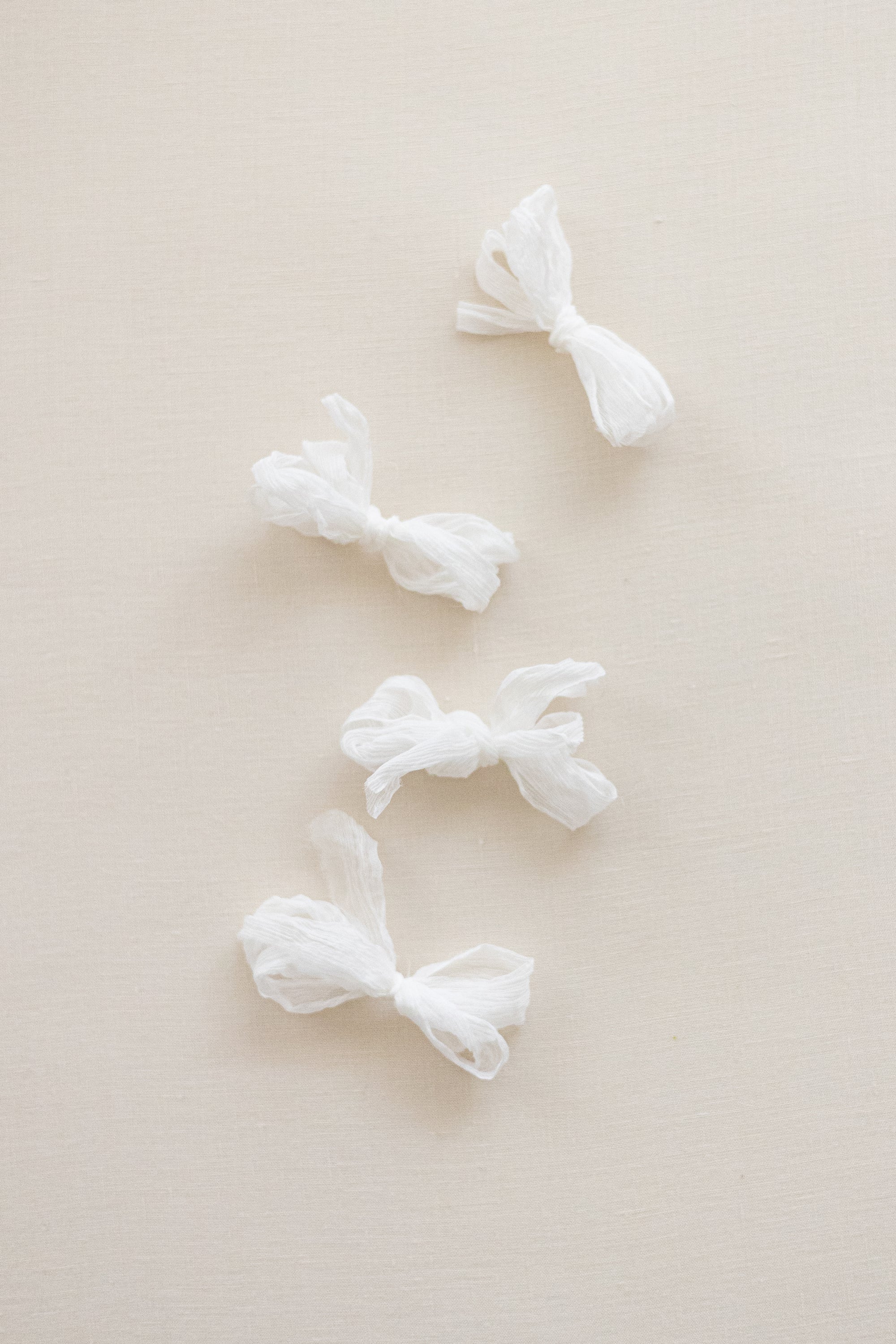 Crinkle Silk Ribbon：Pure White