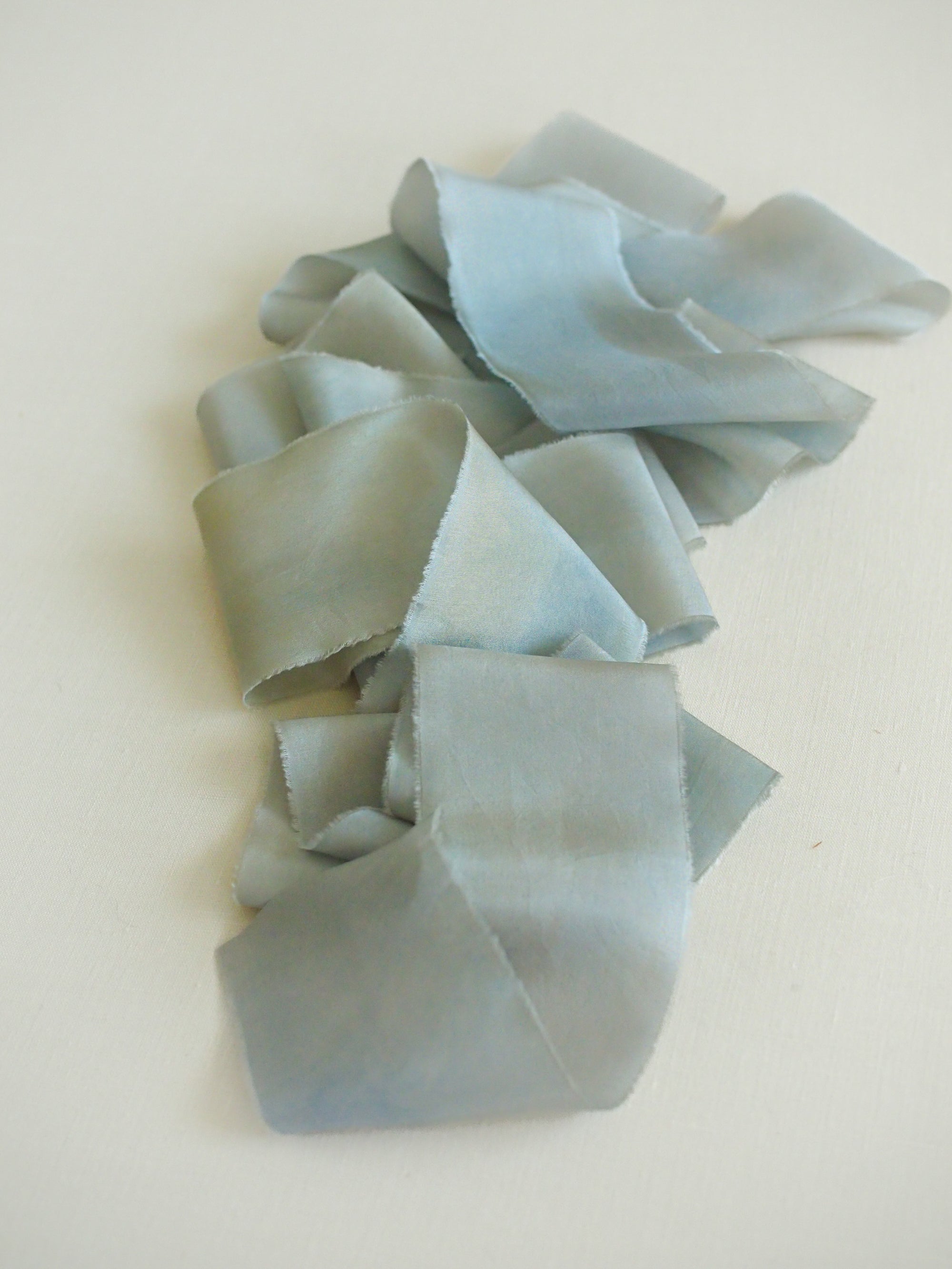 Marble Original Silk Ribbon：Sage Blue