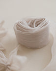 Crinkle Silk Ribbon：Sand Beige
